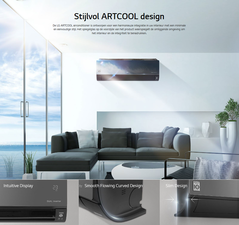 LG AC09BH AC12BH AC18BH AC24BH Artcool Black Mirror inverter R32